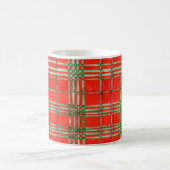 RED SCOTT TARTAN White Mug (Centre)