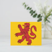 Red Scottish lion. Briefkaart (Staand voorkant)