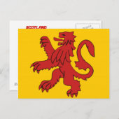 Red Scottish lion. Briefkaart (Voorkant / Achterkant)