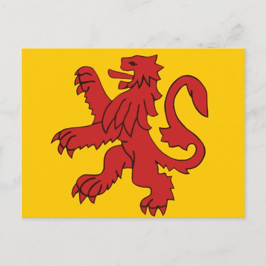 Red Scottish lion. Briefkaart (Voorkant)
