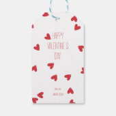 Red Scribble Hearts – Moder Happy Valentine’s Day  Cadeaulabel (Achterkant)