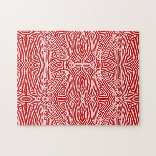 Red Scribbleprint Legpuzzel (Horizontaal)