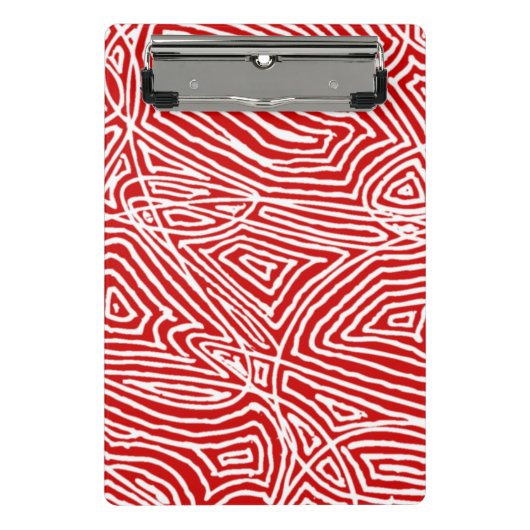 Red Scribbleprint Mini Klembord (Voorkant)