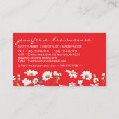 Red Script Signature Daisy Visitekaartje (Achterkant)