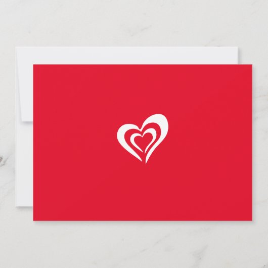 Red Script Valentine dîner soirée invitation (Dos)