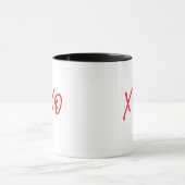Red Script XOXO Valentijnsdag Coffee Mok (Midden)