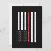 Red Scripture Flag Retirement Party Kaart (Achterkant)