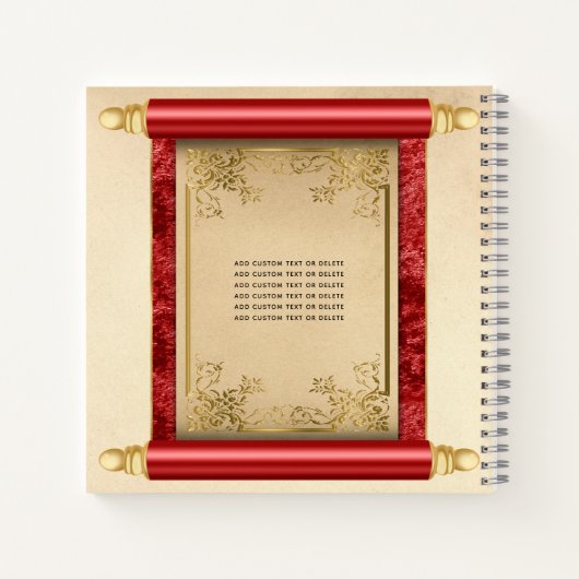 Red Scroll Photo Budget Quinceañera Livre d'or (Dos)