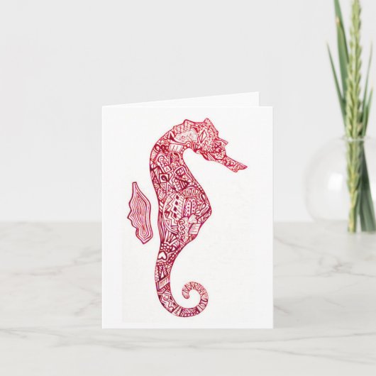 Red Seahorse-Kaart Kaart (Voorkant)