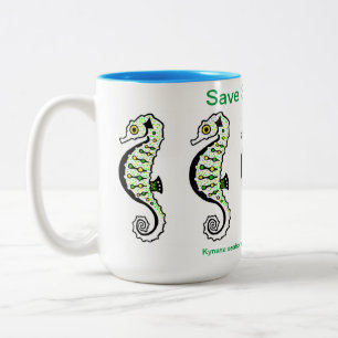 Red SeaHORSES - Wildlife warrior - hippocampus Tweekleurige Koffiemok