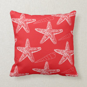 Red Seashell Pillow Kussen