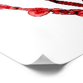 Red Seaweed Art Print No.8 Beach Decor (Hoek)