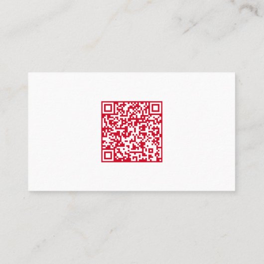 Red Security Professional Custom Photo QR Code Visitekaartje (Achterkant)