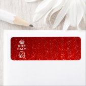 Red Sensation Keep Calm en have Jouw tekst Etiket (Insitu)