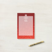 Red Sensation Keep Calm en have Jouw tekst Post-it® Notes (Op bureau)