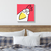 Red SERIOUS CHICKEN door Sandra Boynton Canvas Afdruk (Insitu (Slaapkamer))