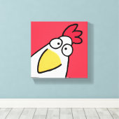 Red SERIOUS CHICKEN door Sandra Boynton Canvas Afdruk (Insitu (Houten vloer))