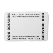 Red Service Dog Niet aanraken Praat niet badmat (Voorkant)