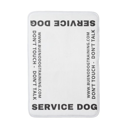 Red Service Dog Niet aanraken Praat niet badmat (Voorkant Verticaal)