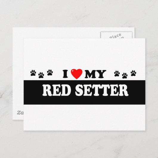 RED SETTER BRIEFKAART (Voorkant / Achterkant)