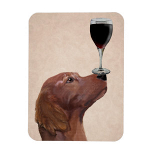 Red Setter Dog Au Vin 2 Magneet