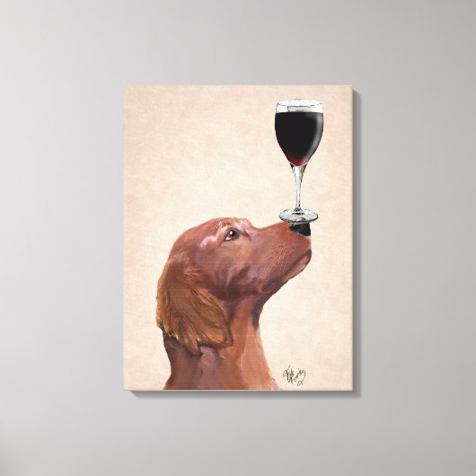 Red Setter Dog Au Vin Canvas Afdruk (Voorkant)