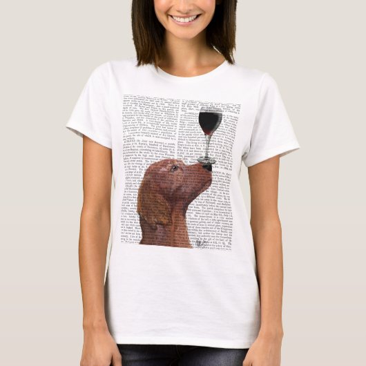 Red Setter Dog Au Vin T-shirt (Voorkant)