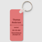 Red Shades Color Blocks Sleutelhanger (Achterkant)