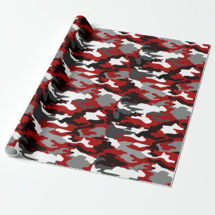 Red Shadows Camo Cadeaupapier