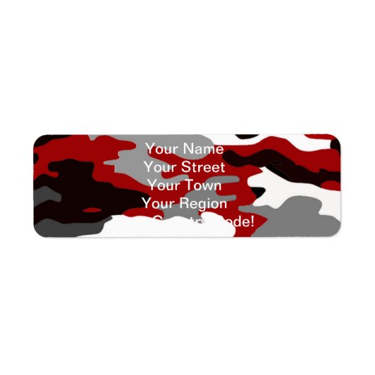 Red Shadows Camo Etiket (Voorkant)