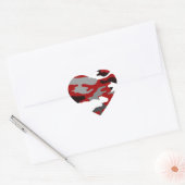 Red Shadows Camo Hart Sticker (Envelop)