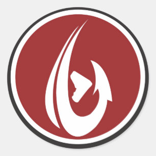 Red ShamHook Ronde Sticker