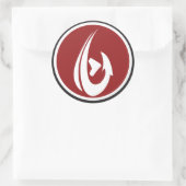 Red ShamHook Ronde Sticker (Tas)