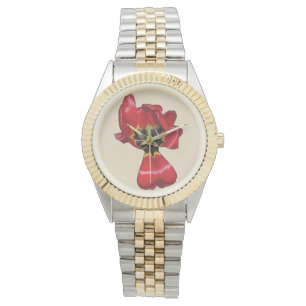 Red Sharon Tulip Horloge