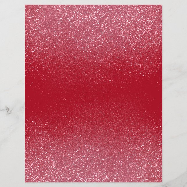 Red Shimmer Glitter Dust Scrapbook Paper (Voorkant)