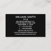 Red Shining Star Welder Carte de visite (Dos)