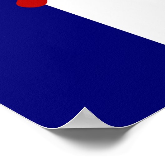 Red Ships Roue marine et bandes blanches affiche (Coin)