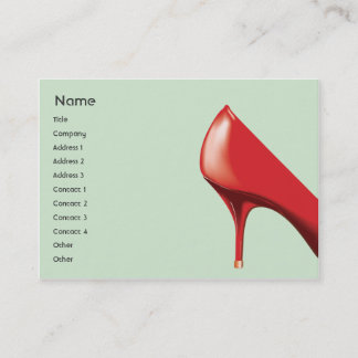 Red Shoe - Chubby Visitekaartje