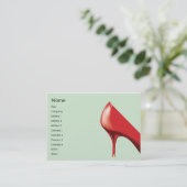 Red Shoe - Chubby Visitekaartje (Staand voorkant)