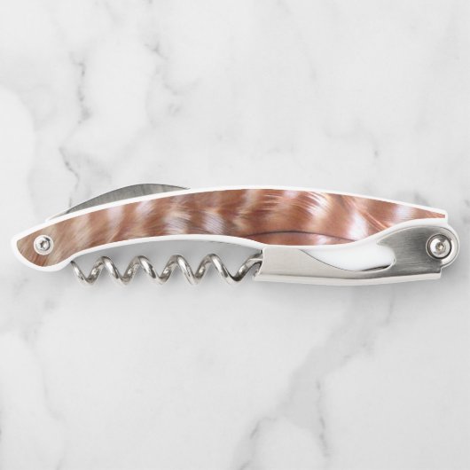 Red Shouloned Hawk Feathers Corkschroef Kurkentrekker (Achterkant)