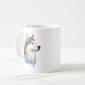 Red Siberian Husky Naam Koffiemok (Voorkant links)