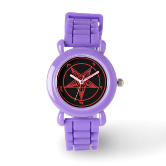 Red Sigil of Baphomet Horloge