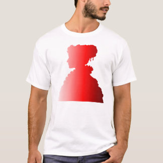 Red Silhouette 1800s Mode Engeland Vrouw 3 T-shirt