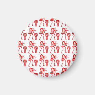 Red Silhouette Dance Magneet