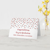 Red Silver Dochter Gefeliciteerd Afstuderen Kaart (Gele Bloem)