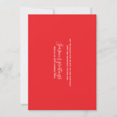 Red & Silver Glitter Company Holiday Kaart (Achterkant)