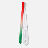 Red Silver Green Wavy Stripes Stropdas (Achterkant)