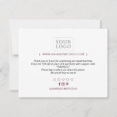 Red Simple Business Package - Hartelijk dank voor  Bedankkaart (Achterkant)