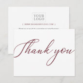 Red Simple Business Package - Hartelijk dank voor  Bedankkaart (Voorkant / Achterkant)