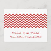 Red Simple Chevron Enregistrer la carte postale Da (Devant)